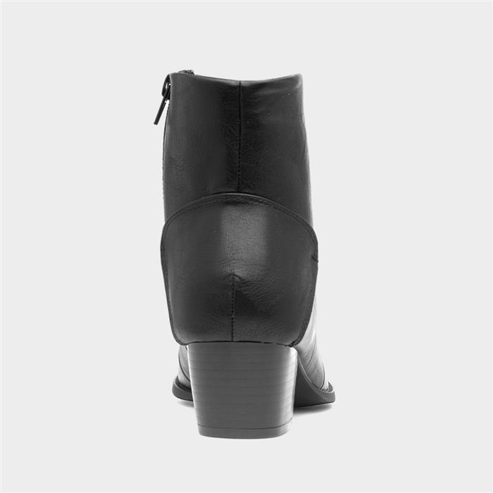 Madrid Womens Black Heeled Boot