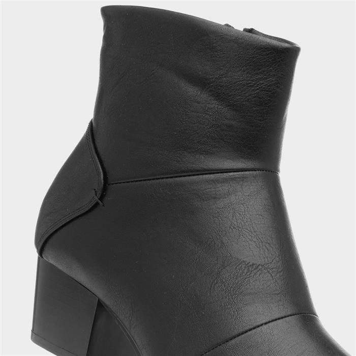Madrid Womens Black Heeled Boot