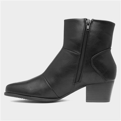 Madrid Womens Black Heeled Boot