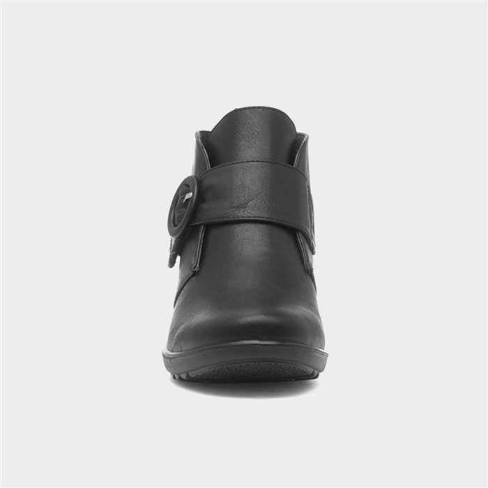 Nicola Womens Black Wedge Boot