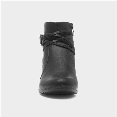 Abbie Womens Black Heeled Boot
