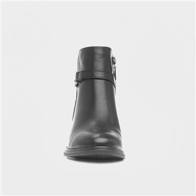 Solana Womens Black Block Heel Boot