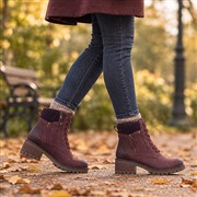 Lilley & Skinner Faroe Womens Dark Red Ankle Boot (Click For Details)