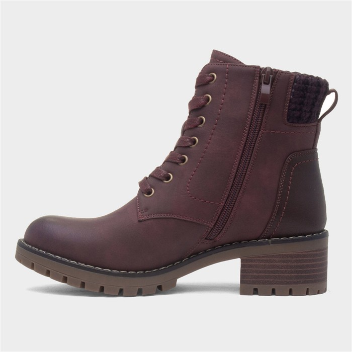 Faroe Womens Dark Red Ankle Boot