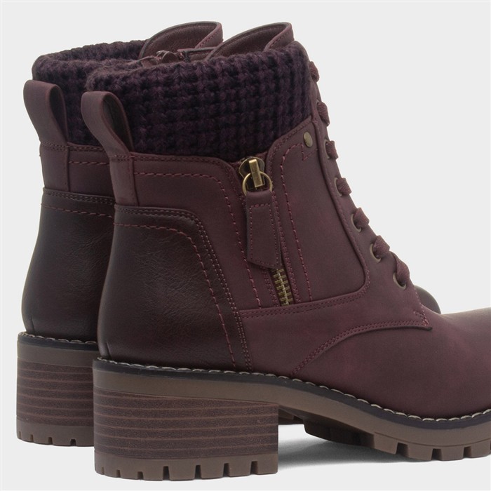 Faroe Womens Dark Red Ankle Boot