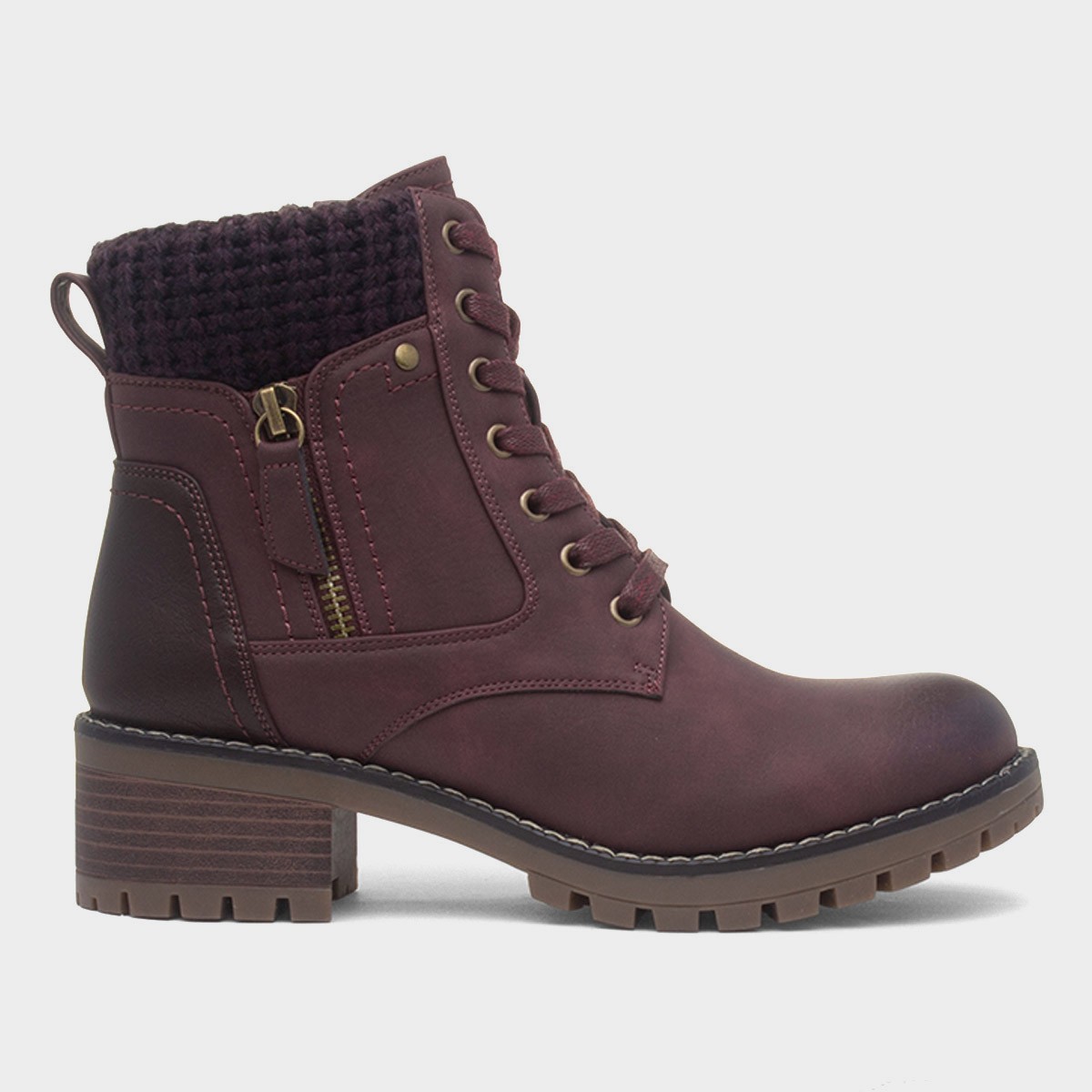 Faroe Womens Dark Red Ankle Boot