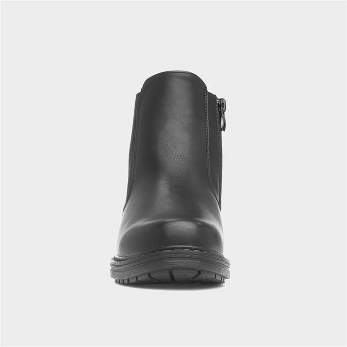 Edmonton Womens Black Ankle Boot
