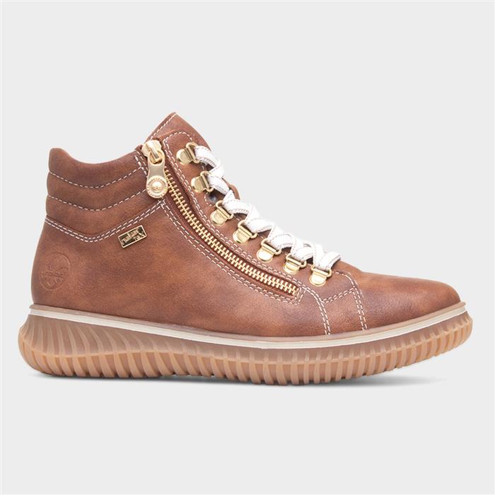 Rieker Women's Tan Antistress Warm Lined Ankle Boot Size 42