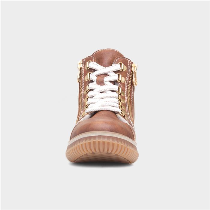 Antistress Womens Tan Warm Lined Ankle Boot