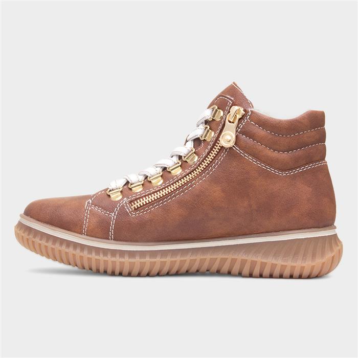 Antistress Womens Tan Warm Lined Ankle Boot