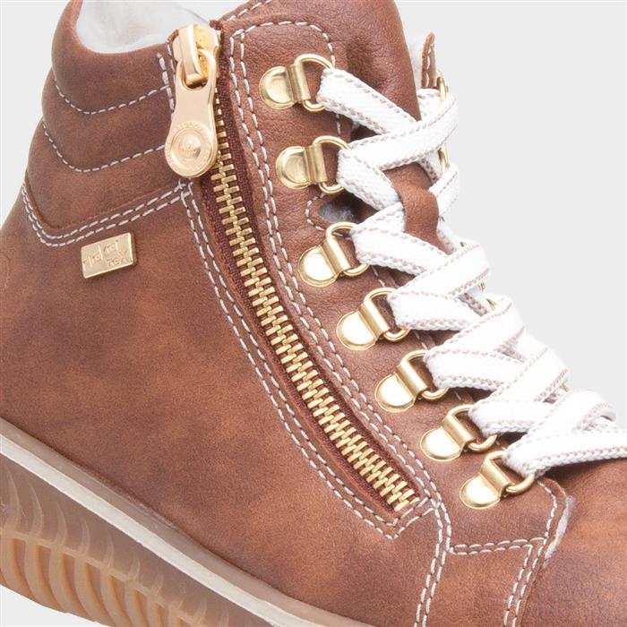 Antistress Womens Tan Warm Lined Ankle Boot
