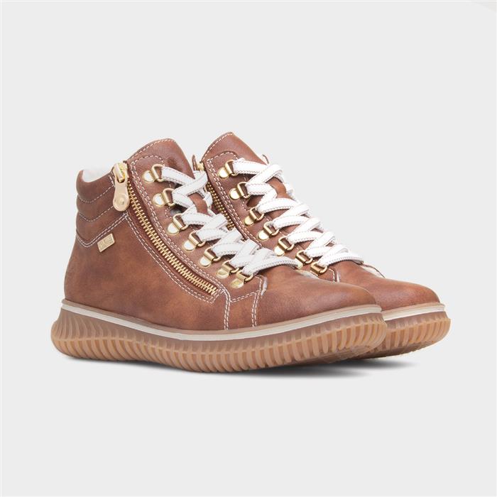 Antistress Womens Tan Warm Lined Ankle Boot