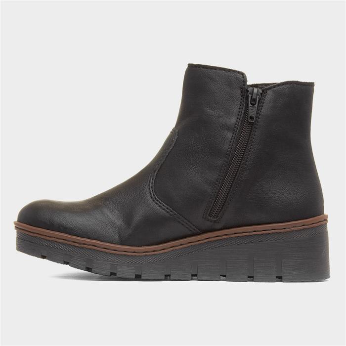 Hannover Antistress Womens Black Wedge Boot