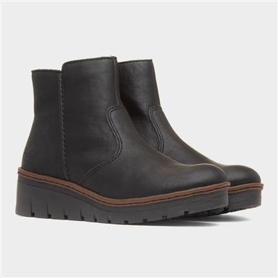 Hannover Antistress Womens Black Wedge Boot