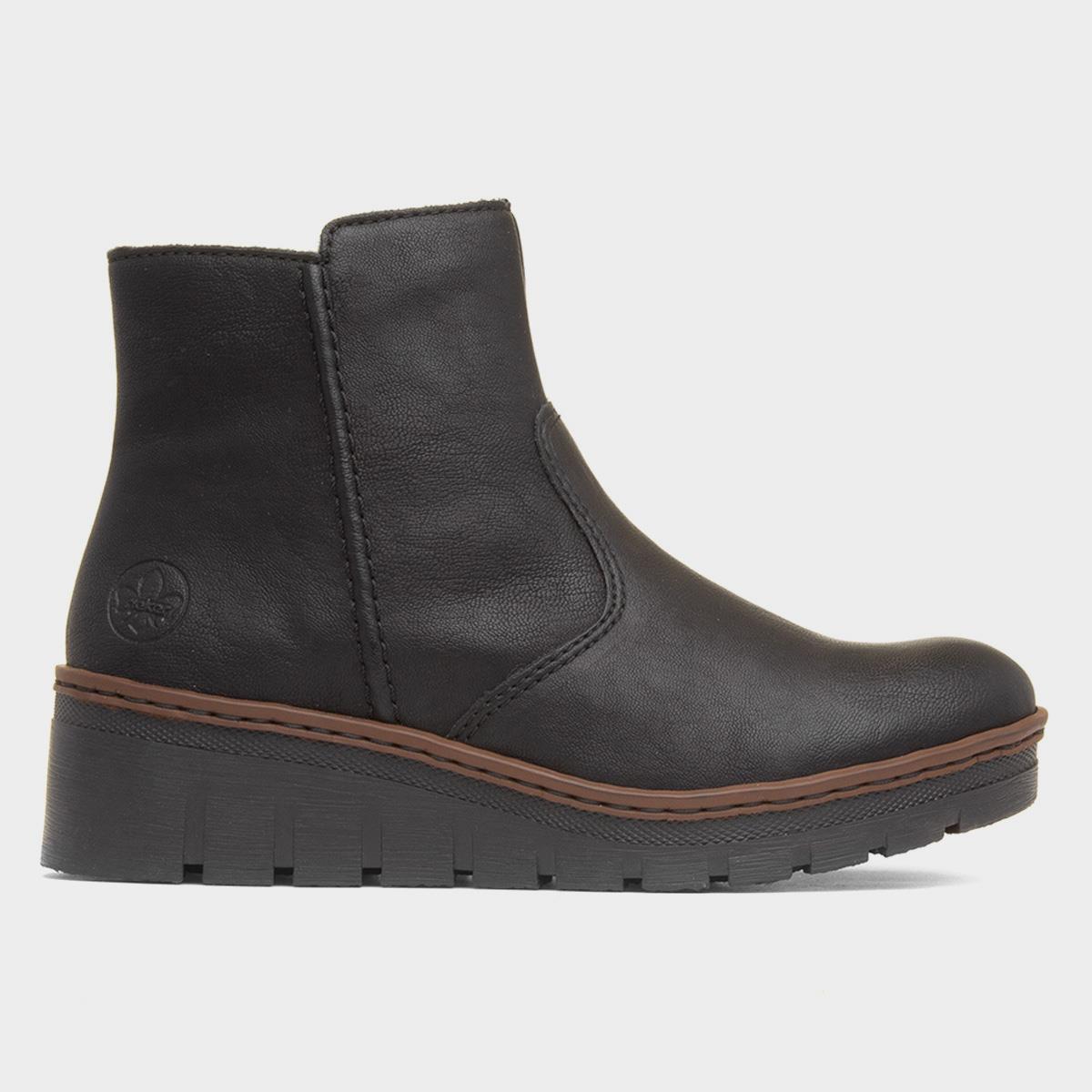 Hannover Antistress Womens Black Wedge Boot