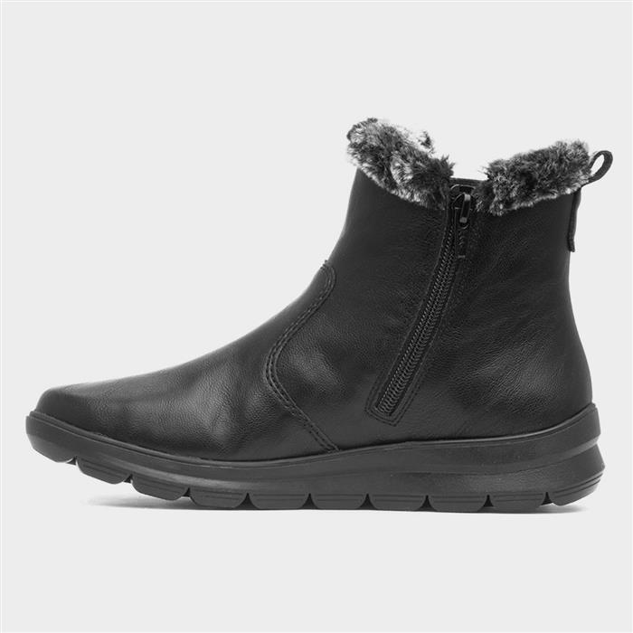 Antistress Womens Black Wedge Chelsea Boot