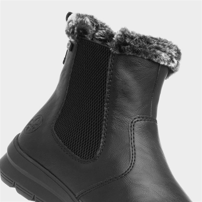 Antistress Womens Black Wedge Chelsea Boot