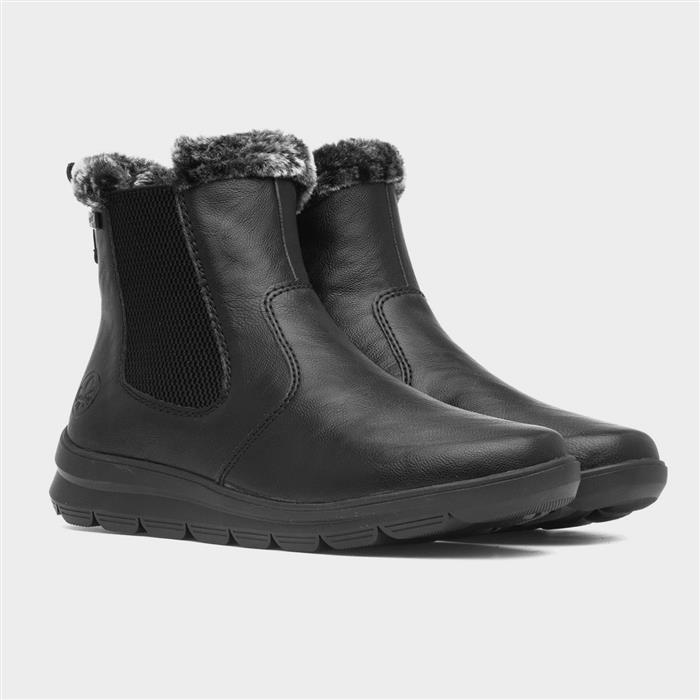 Antistress Womens Black Wedge Chelsea Boot