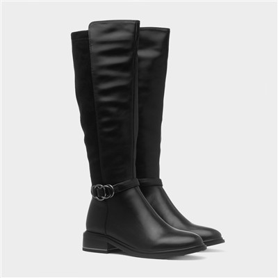 Corby Womens Black Knee High Boot