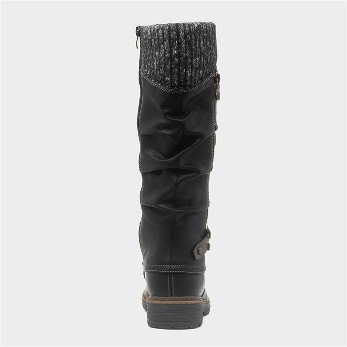 Brisbane Womens Black Knee High Boot