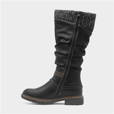 Brisbane Womens Black Knee High Boot