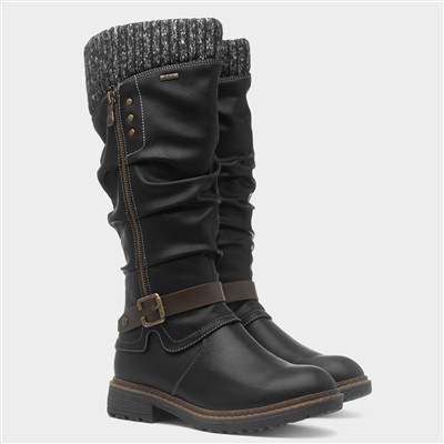 Brisbane Womens Black Knee High Boot