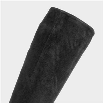 Womens Black High Leg Heeled Boot