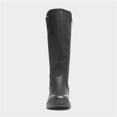 Deborah Womens Black Knee High Boot
