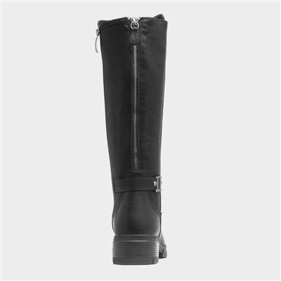 Deborah Womens Black Knee High Boot