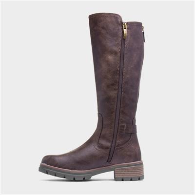 Deborah Womens Brown Knee High Boot