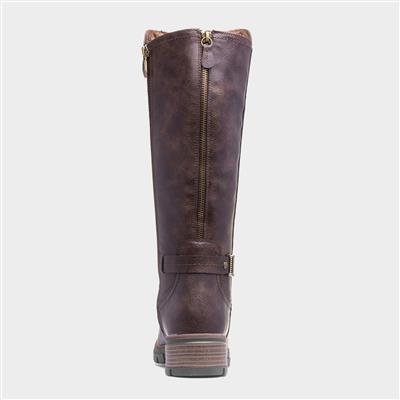 Deborah Womens Brown Knee High Boot
