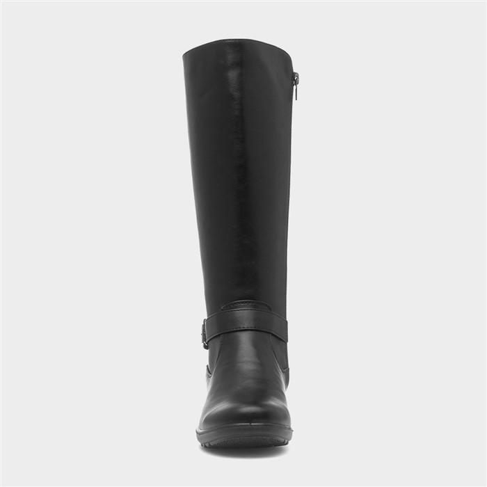 Hannah Womens Black High Leg Boot