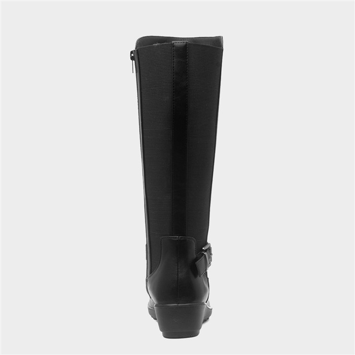 Hannah Womens Black High Leg Boot