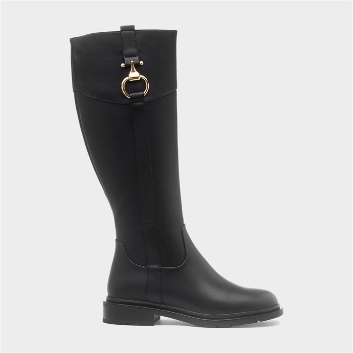 Monardo Womens Black Riding Boot