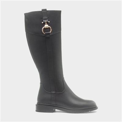 Monardo Womens Black Riding Boot