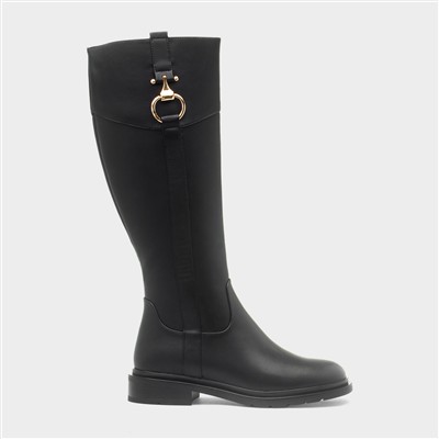 Monardo Womens Black Riding Boot