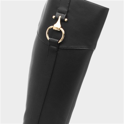Monardo Womens Black Riding Boot