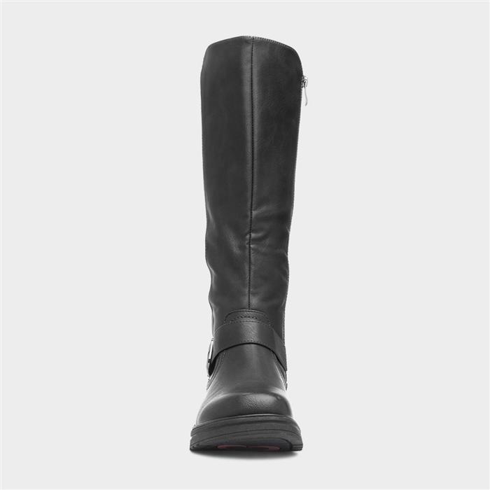 Linoa Womens Black Knee High Boot