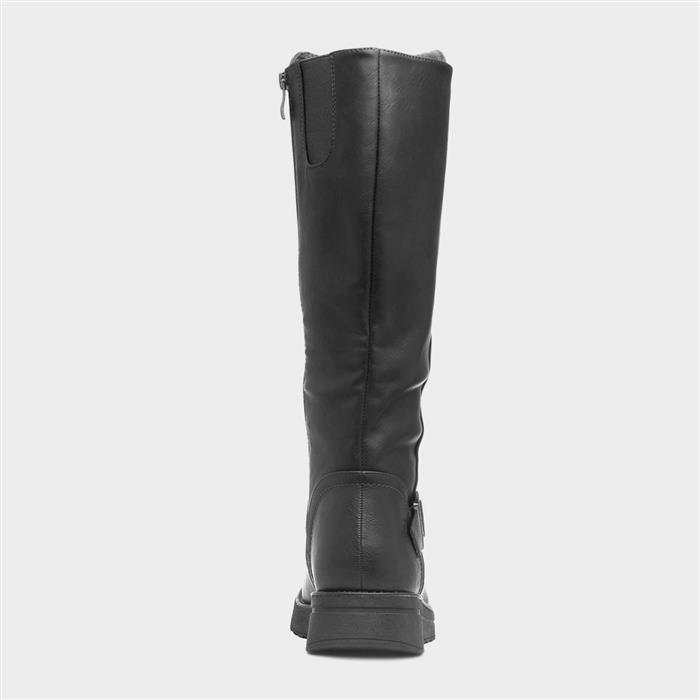 Linoa Womens Black Knee High Boot