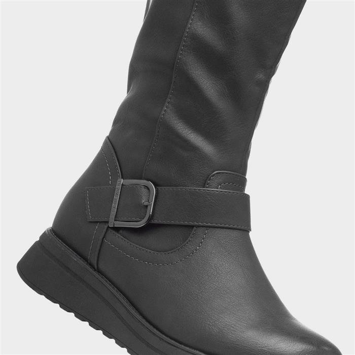 Linoa Womens Black Knee High Boot