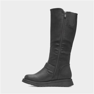 Linoa Womens Black Knee High Boot