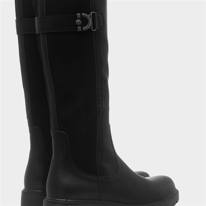 Zaragoza Womens Black Knee High Boot