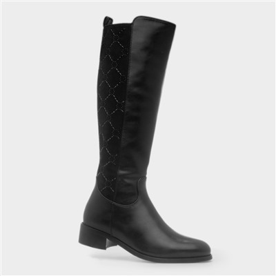 Yuma Womens Black Knee High Boot