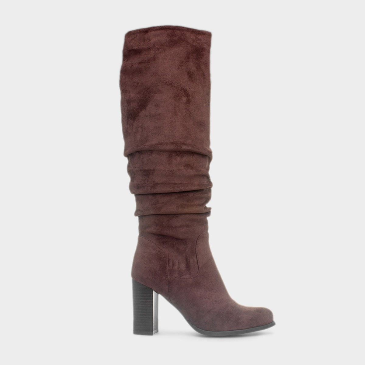 Myka Womens Brown Knee High Heeled Boot