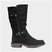 Relife Zaria Womens Black Zip Up Calf Boot (Click For Details)