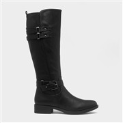 Lilley Womens Black Buckle Knee High Boot (Click For Details)