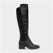 Lilley Womens Black Knee High Wide Fit Boot (Click For Details)