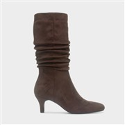 Lilley Womens Chocolate Brown Zip Up Slouch Boot (Click For Details)