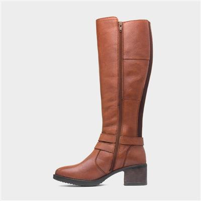 Jive Women's Tan Leather High Leg Boot