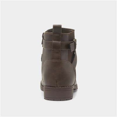 Banley Womens Brown Ankle Boot